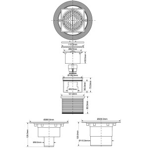 Трап для душу вертикальний з сухим затвором HCFG3V-50 McAlpine. Photo 2